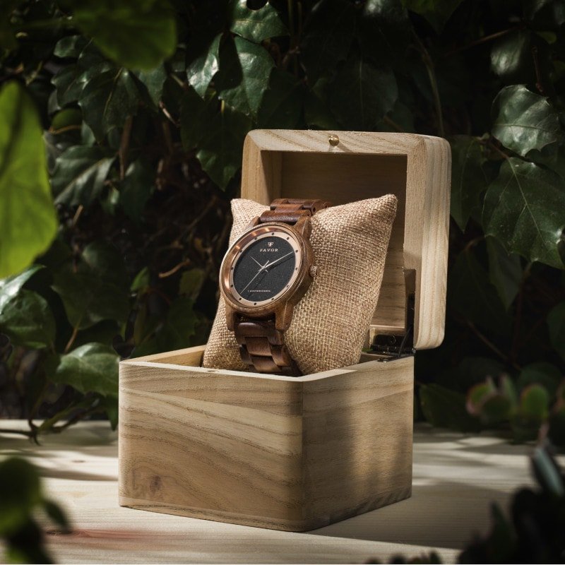 Favor Wood Watch Gold Forest of Luxembourg